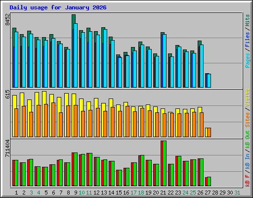 Daily usage for January 2026