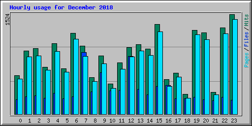 Hourly usage for December 2018