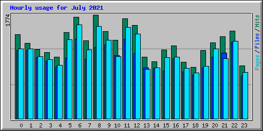 Hourly usage for July 2021