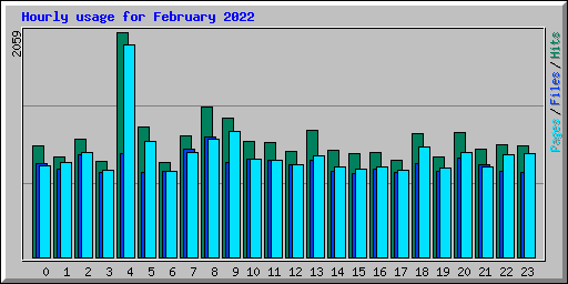 Hourly usage for February 2022