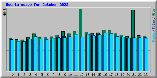 Hourly usage for October 2022