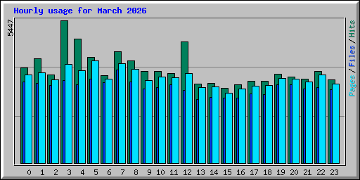 Hourly usage for March 2026