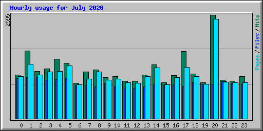 Hourly usage for July 2026